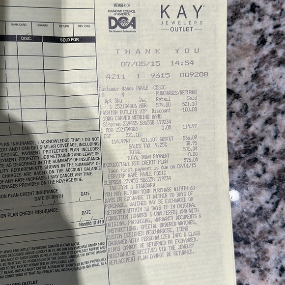 COPY - COPY - 10k Gold men’s wedding band/ring - Picture 2 of 2